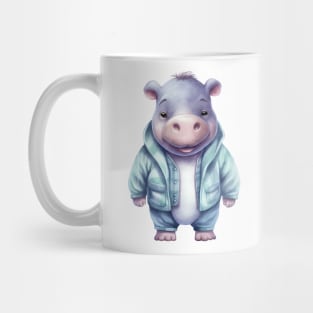 Hippopotamus Wearing Pajamas Mug